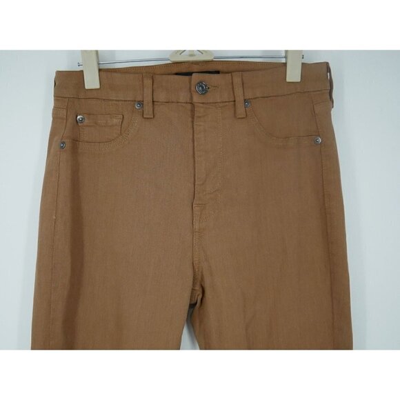 NWOT 7 for all Mankind Wax Coated High Waisted Skinny Jeans Gold 29 - Picture 3 of 5